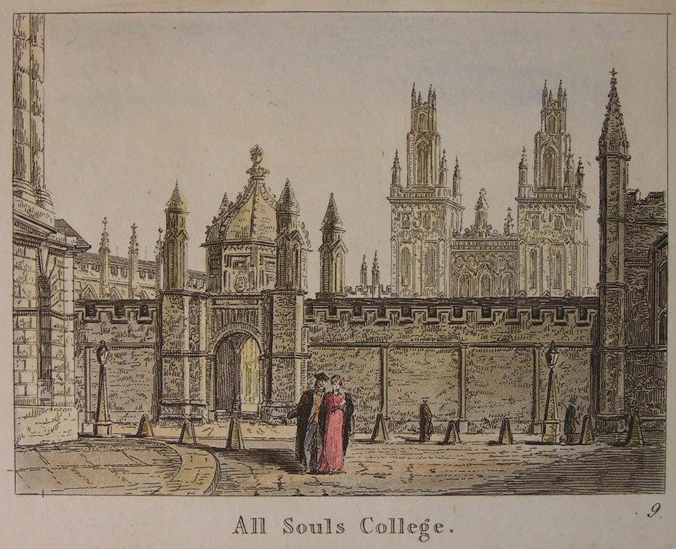 Aquatint - All Souls College, Oxford.